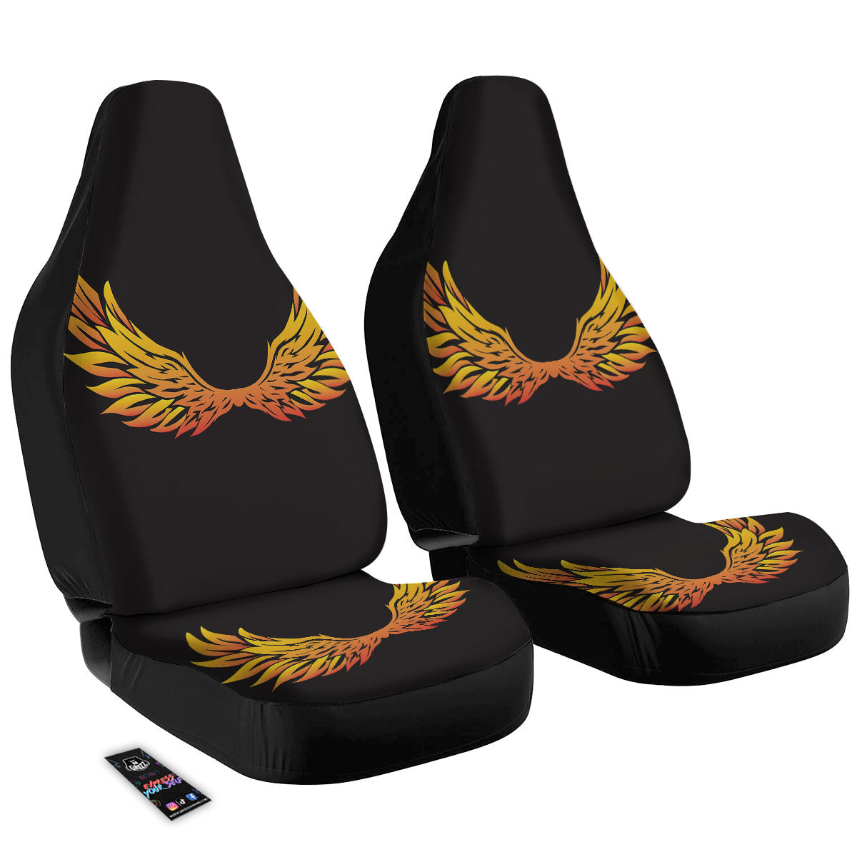 Angel Phoenix Print Car Seat Covers-grizzshop