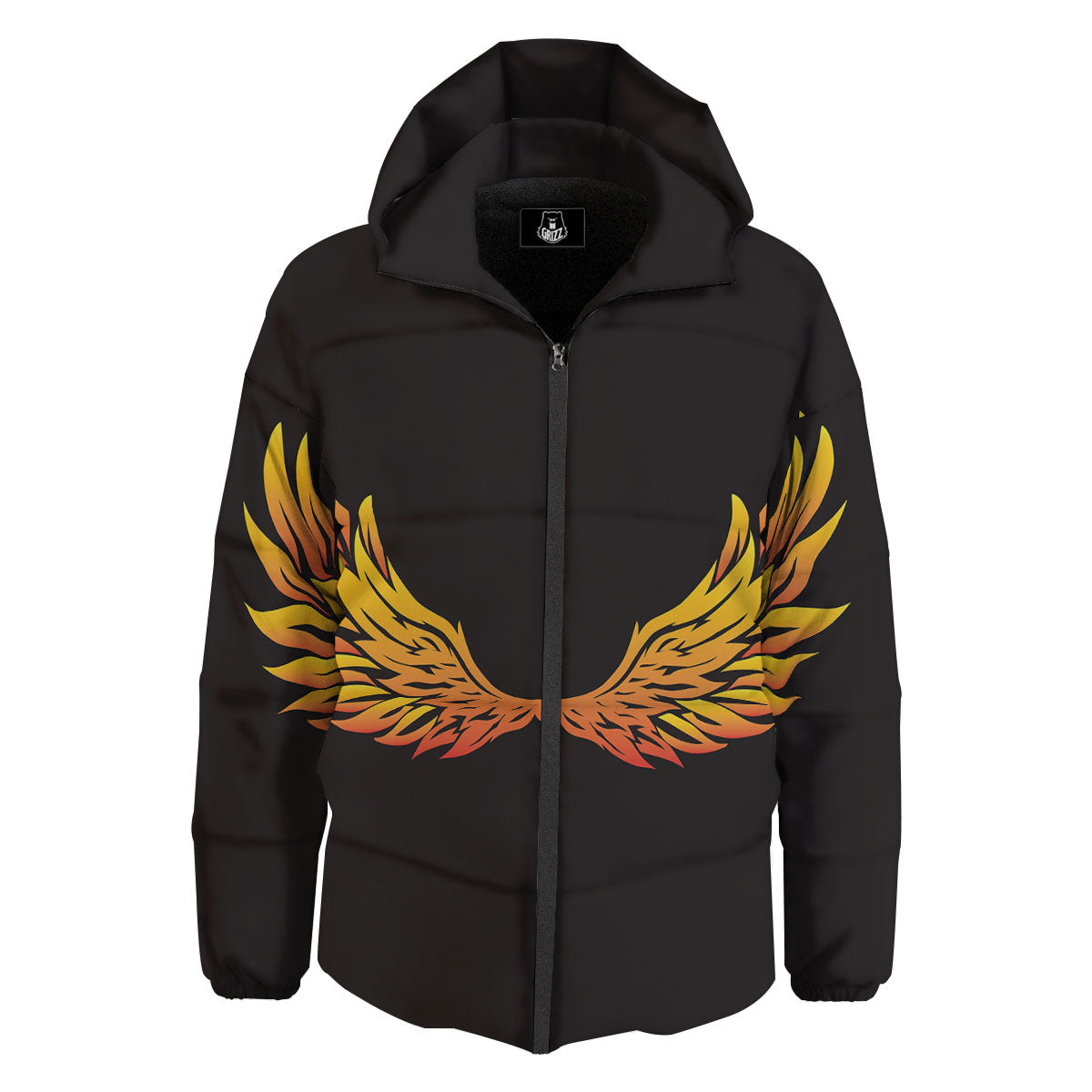 Angel Phoenix Print Down Jacket-grizzshop