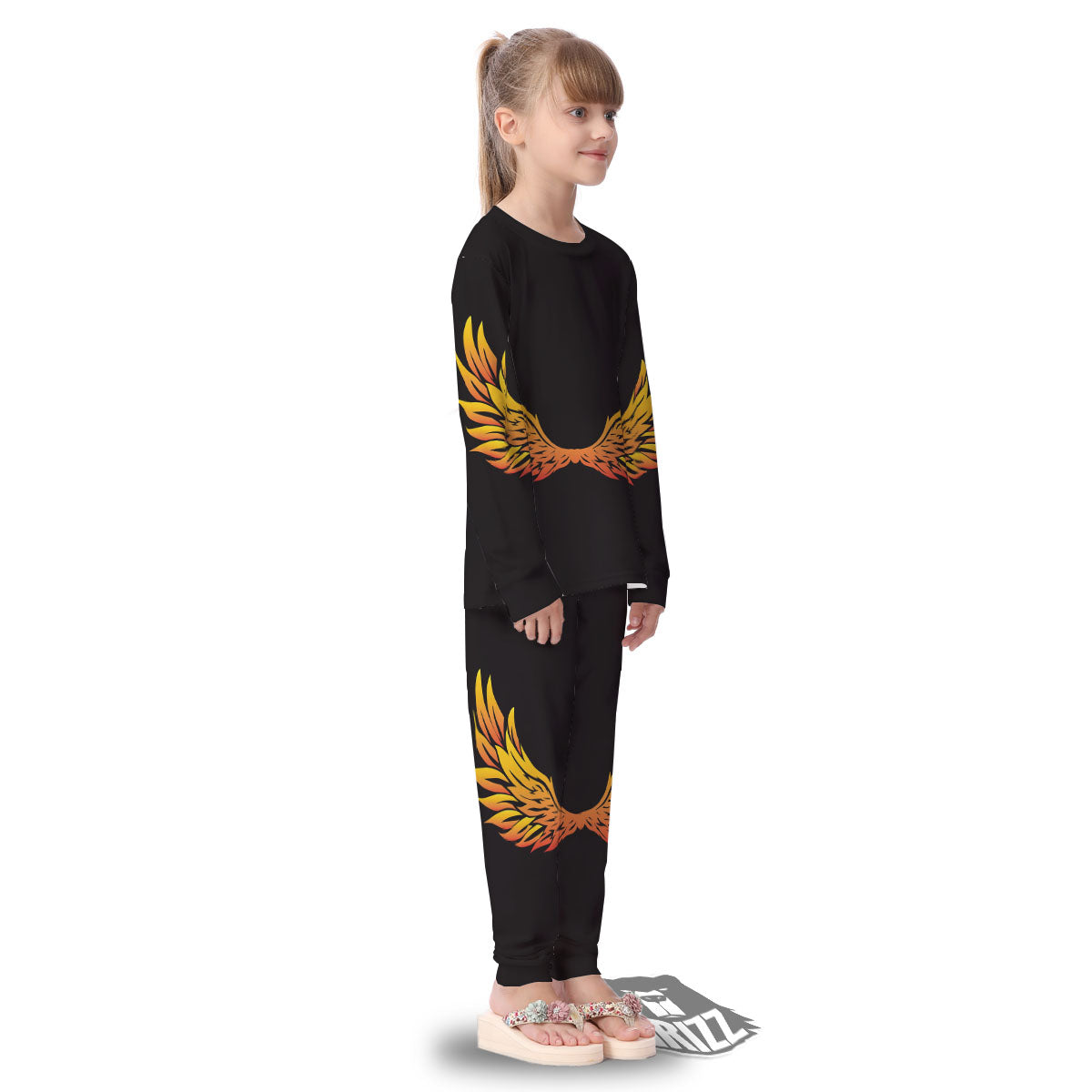 Angel Phoenix Print Kid's Pajamas-grizzshop