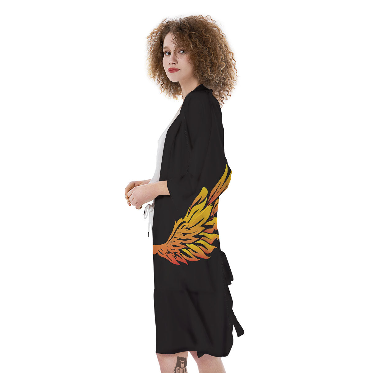 Angel Phoenix Print Kimono-grizzshop