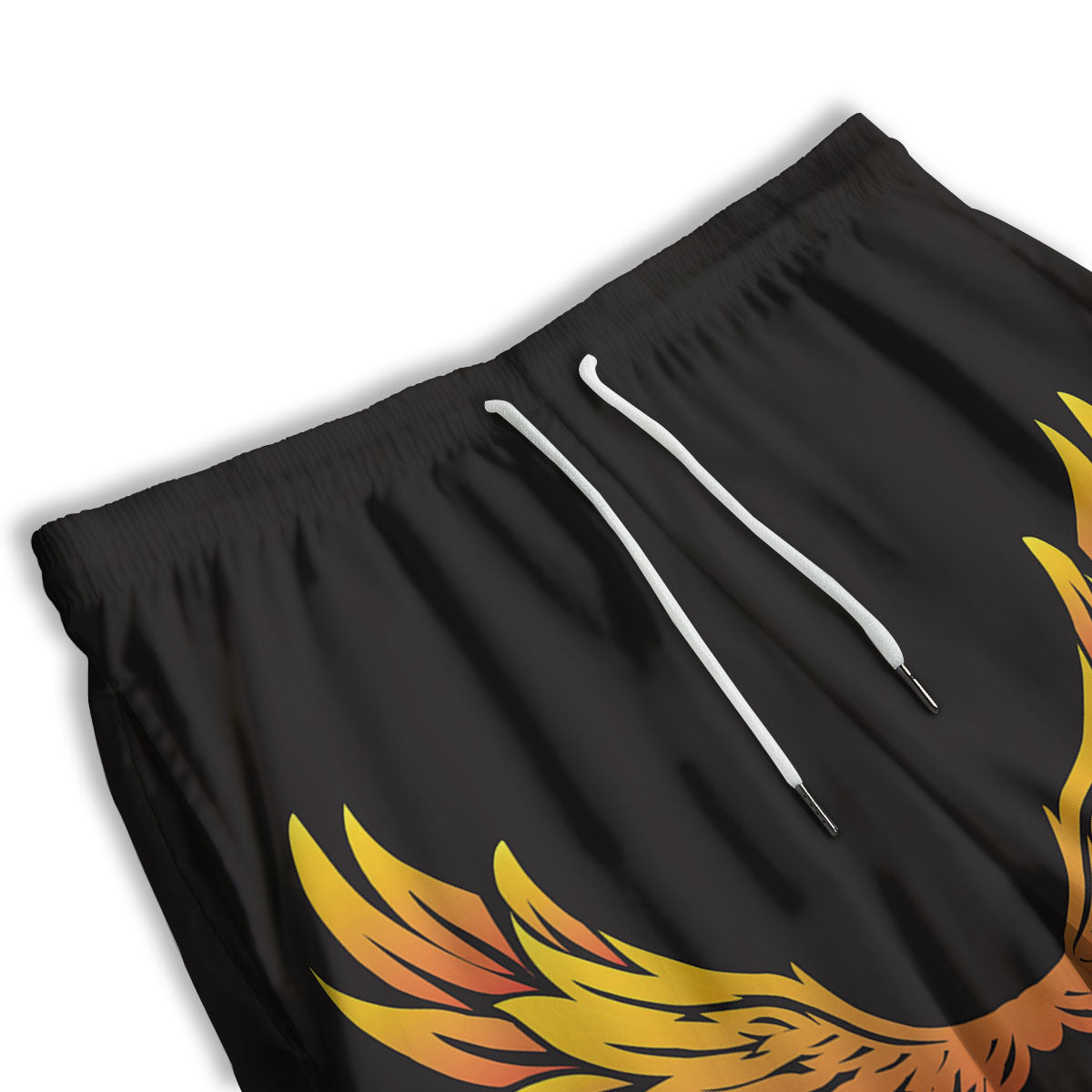 Angel Phoenix Print Men's Athletic Shorts