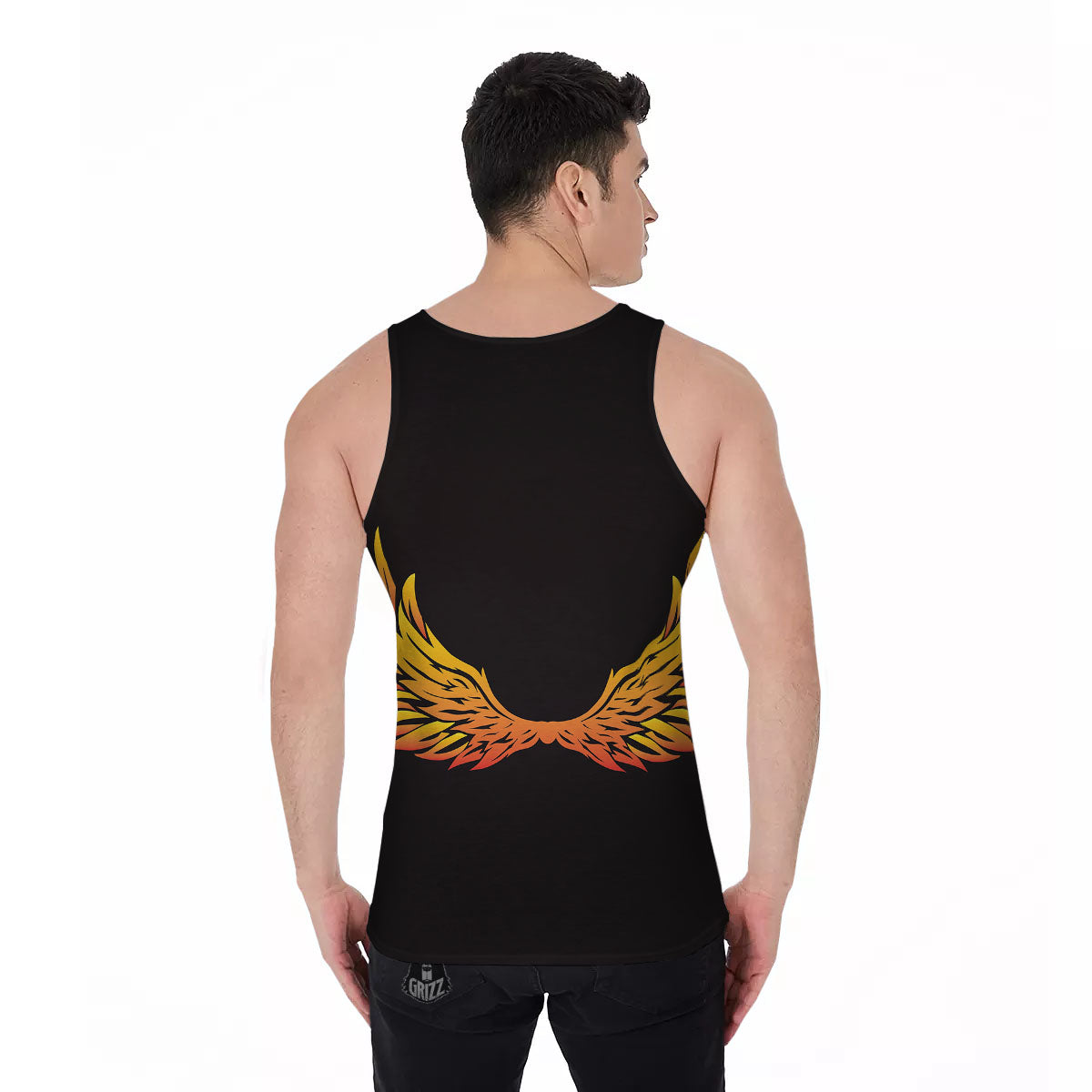 Angel Phoenix Print Men's Tank Top-grizzshop