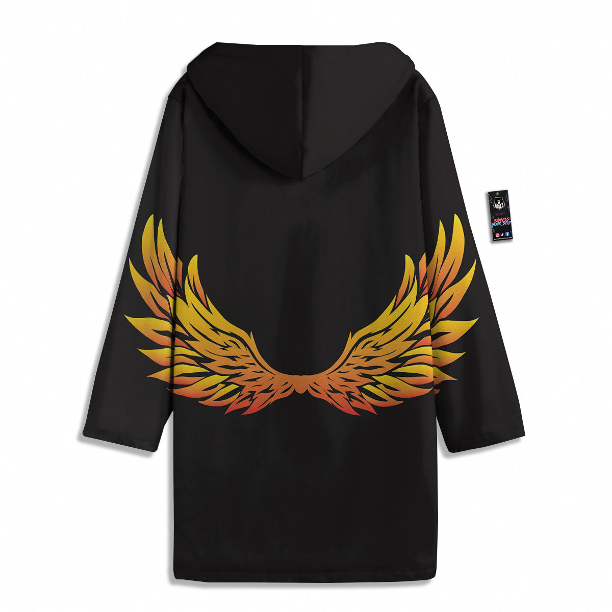 Angel Phoenix Print Men's Windbreaker Jacket-grizzshop