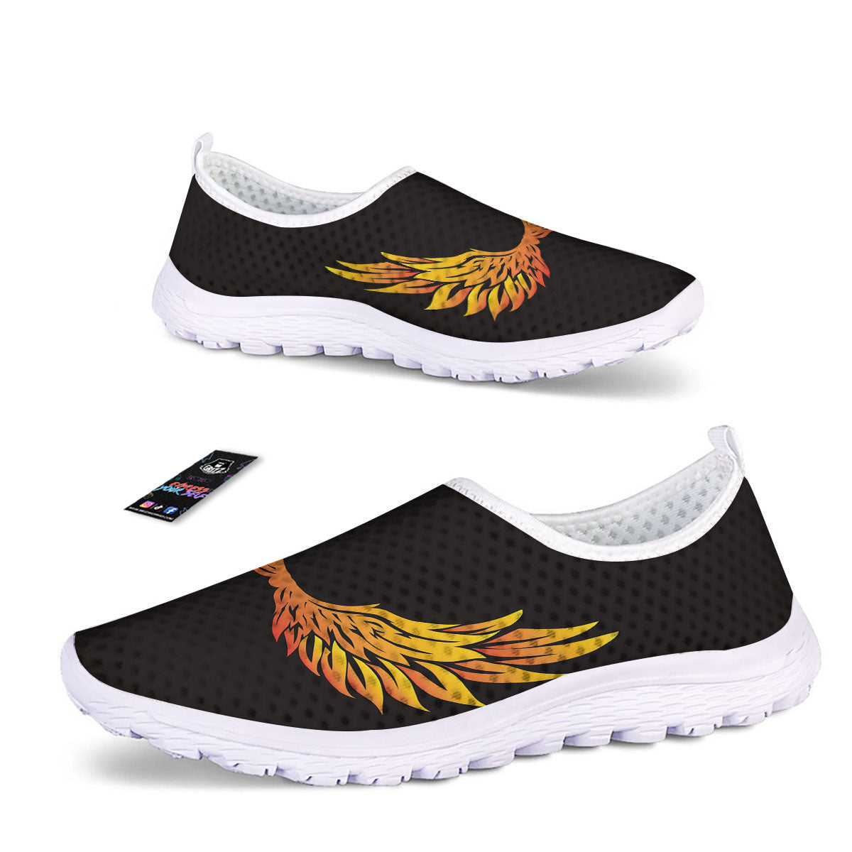 Angel Phoenix Print Nurse Shoes-grizzshop