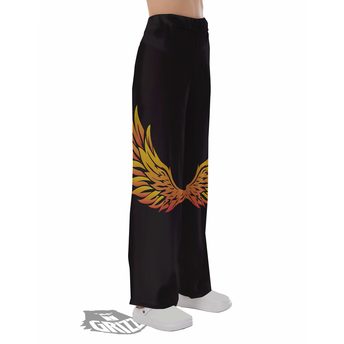 Angel Phoenix Print Pajama Pants-grizzshop