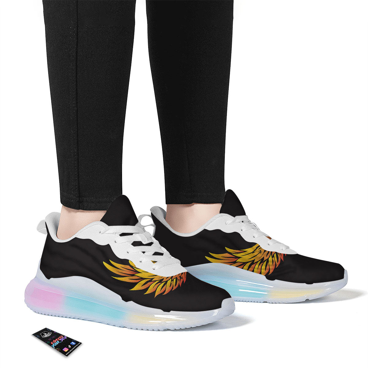 Angel Phoenix Print Running Sneakers-grizzshop
