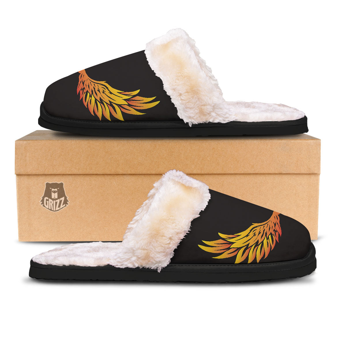Angel Phoenix Print Slippers-grizzshop