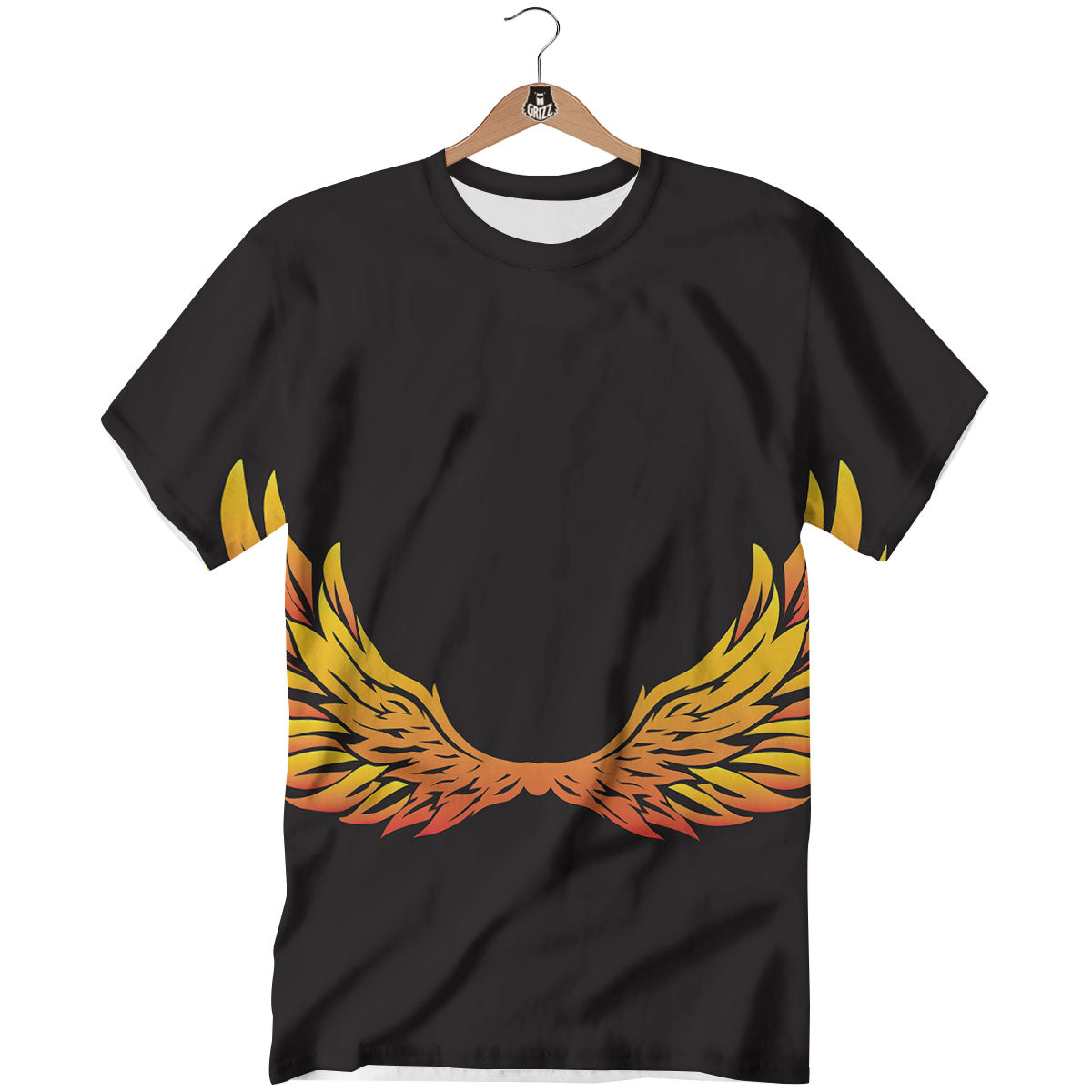 Angel Phoenix Print T-Shirt-grizzshop