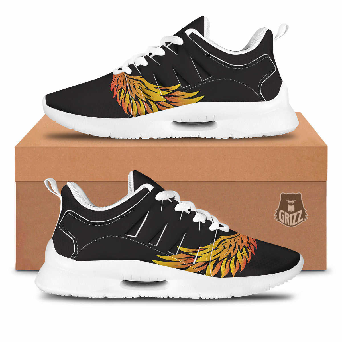 Angel Phoenix Print Tennis Shoes-grizzshop