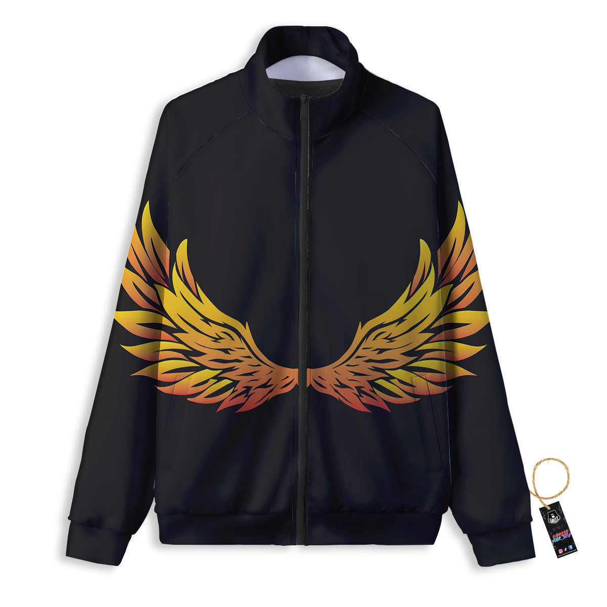 Angel Phoenix Print Track Jacket-grizzshop