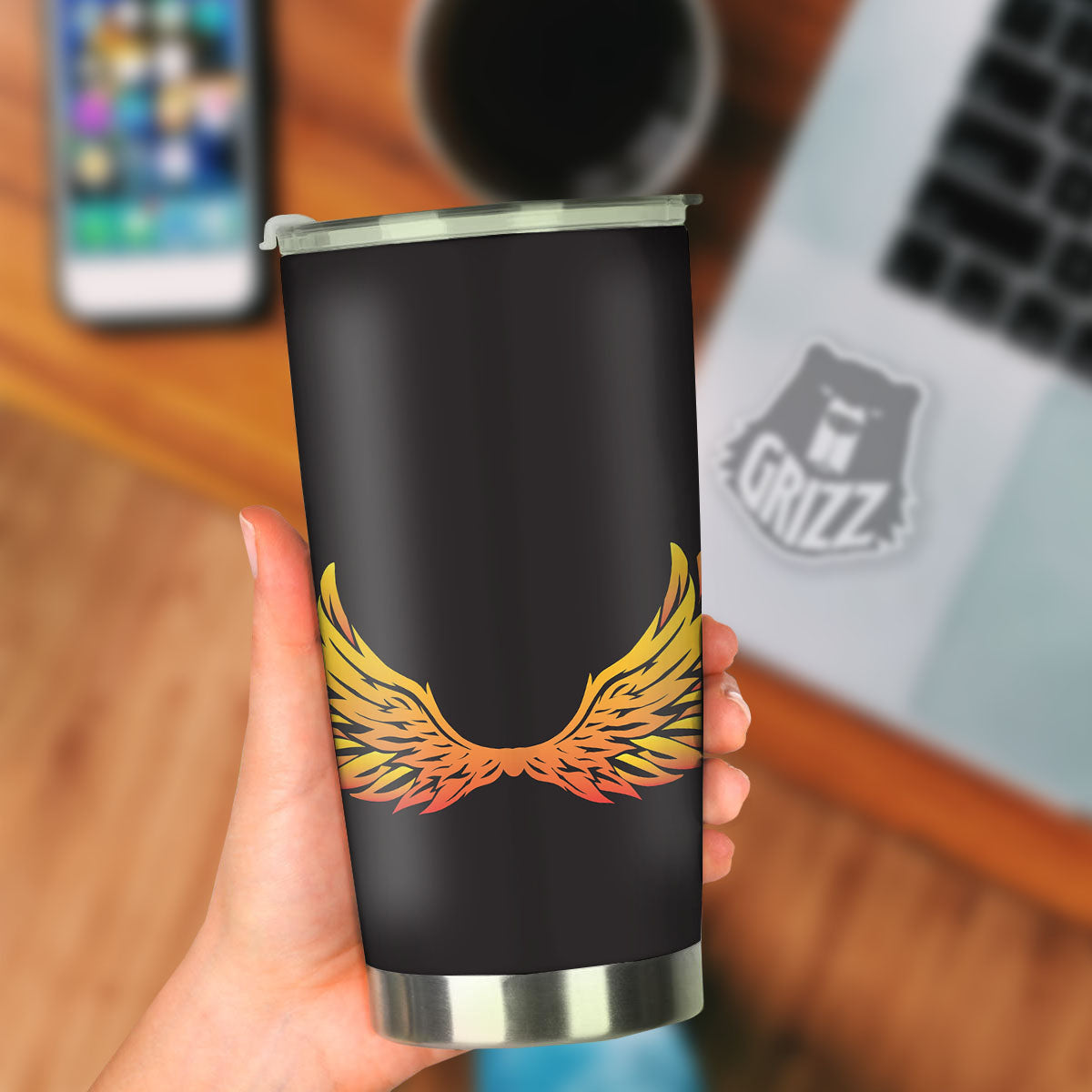 Angel Phoenix Print Tumbler-grizzshop