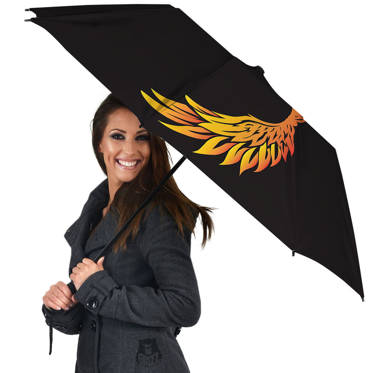 Angel Phoenix Print Umbrella-grizzshop