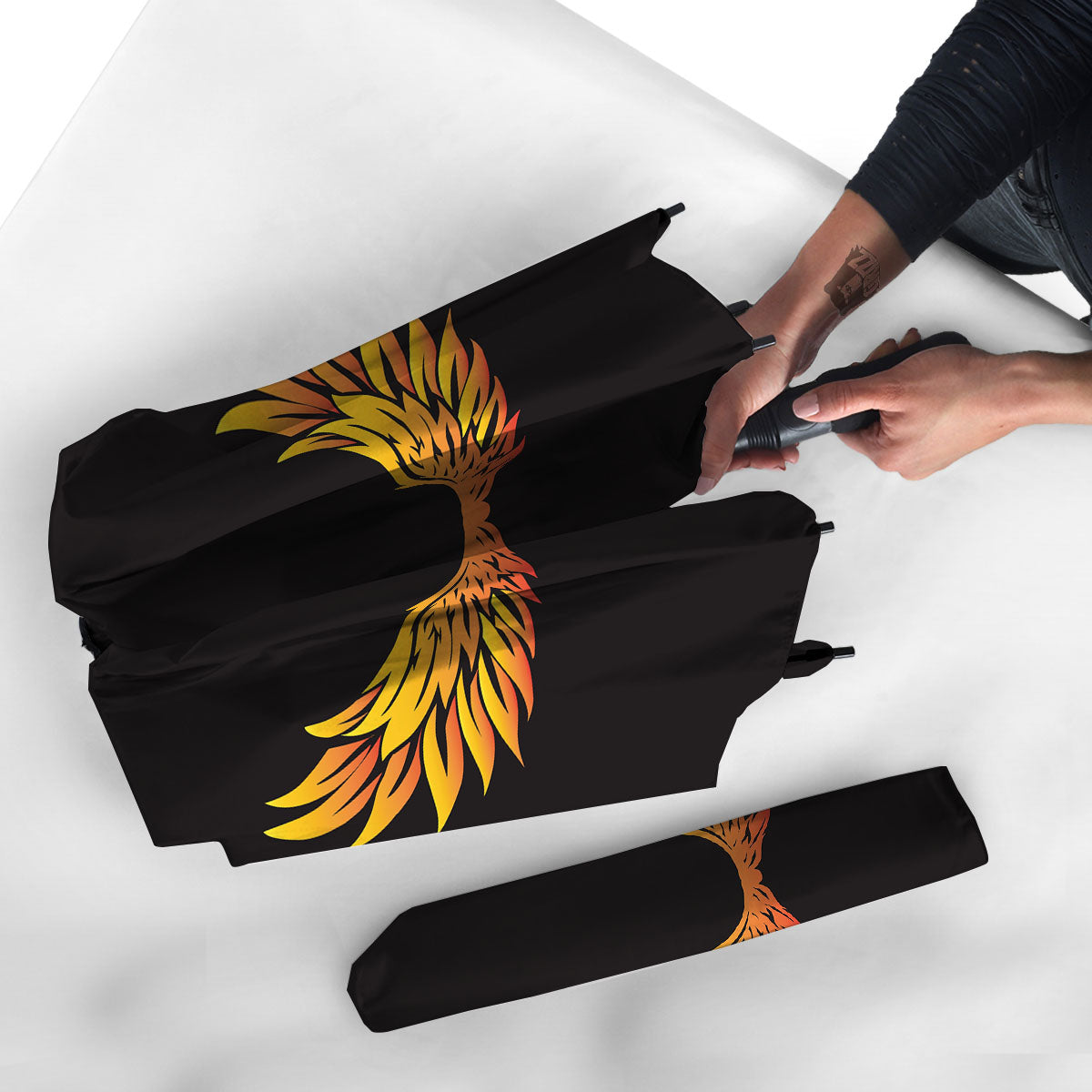 Angel Phoenix Print Umbrella-grizzshop