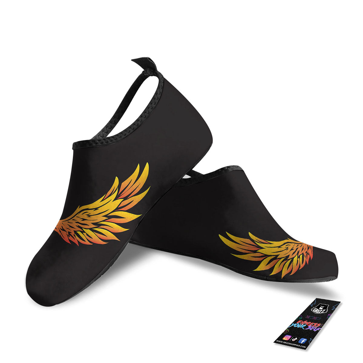 Angel Phoenix Print Water Shoes-grizzshop