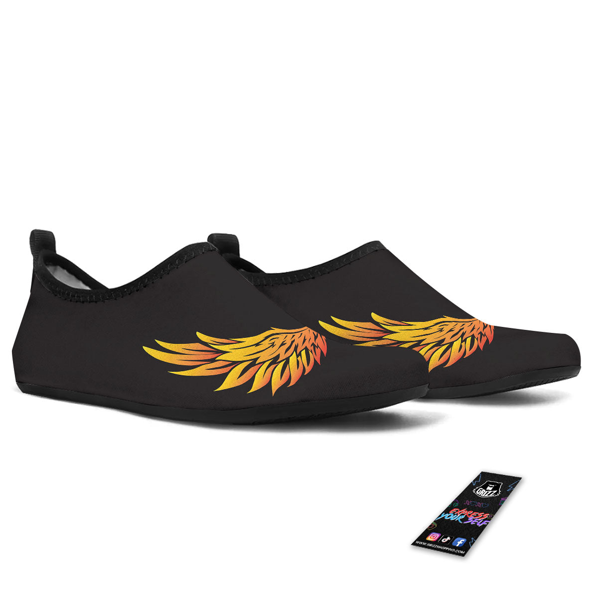 Angel Phoenix Print Water Shoes-grizzshop