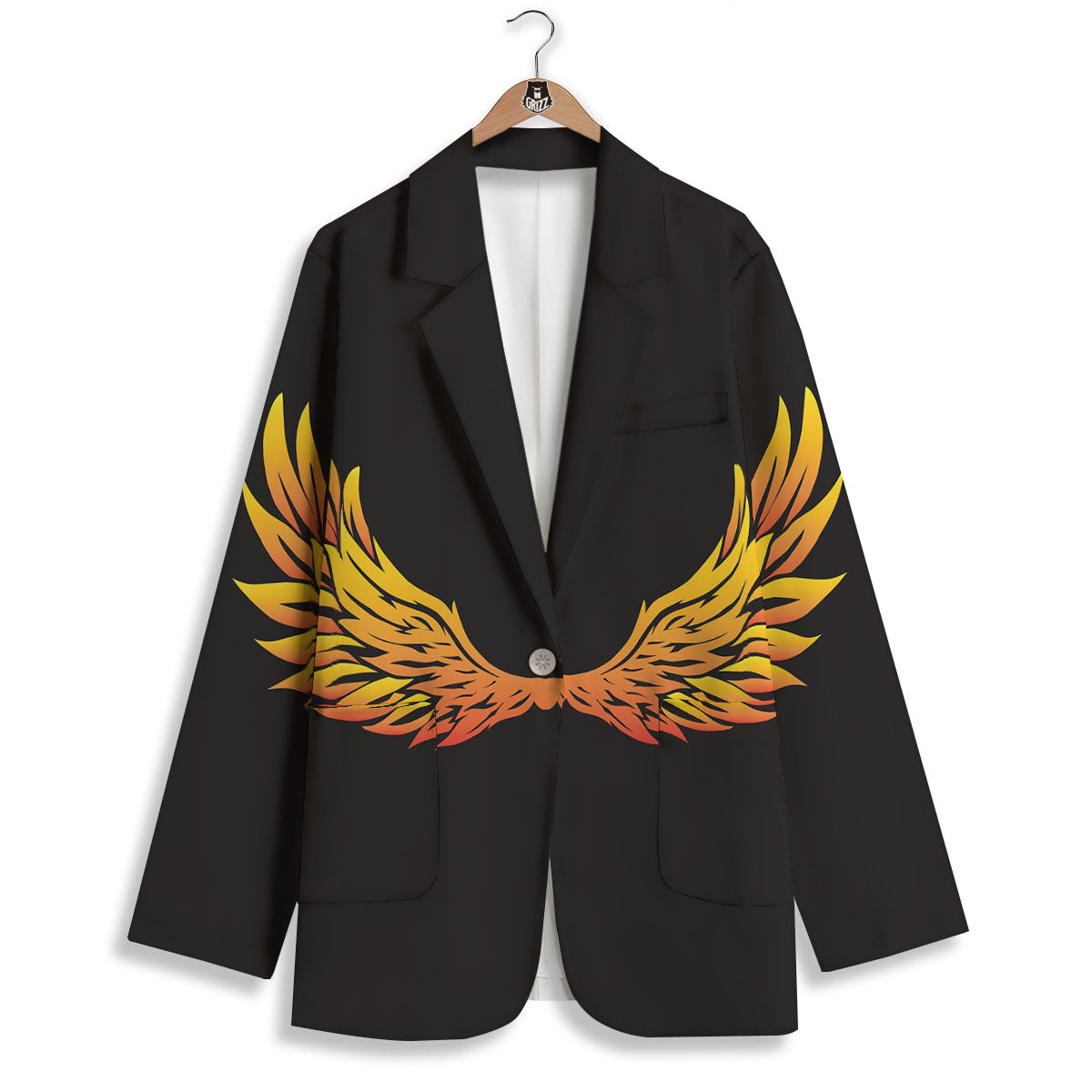 Angel Phoenix Print Women's Blazer-grizzshop