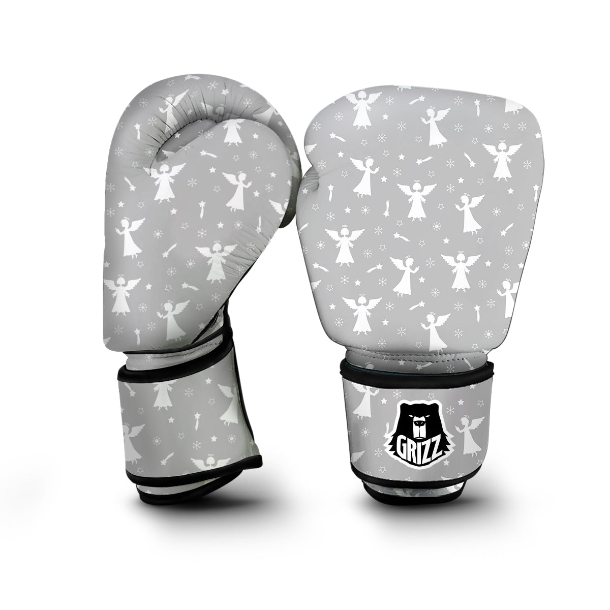 Angel Print Pattern Boxing Gloves-grizzshop