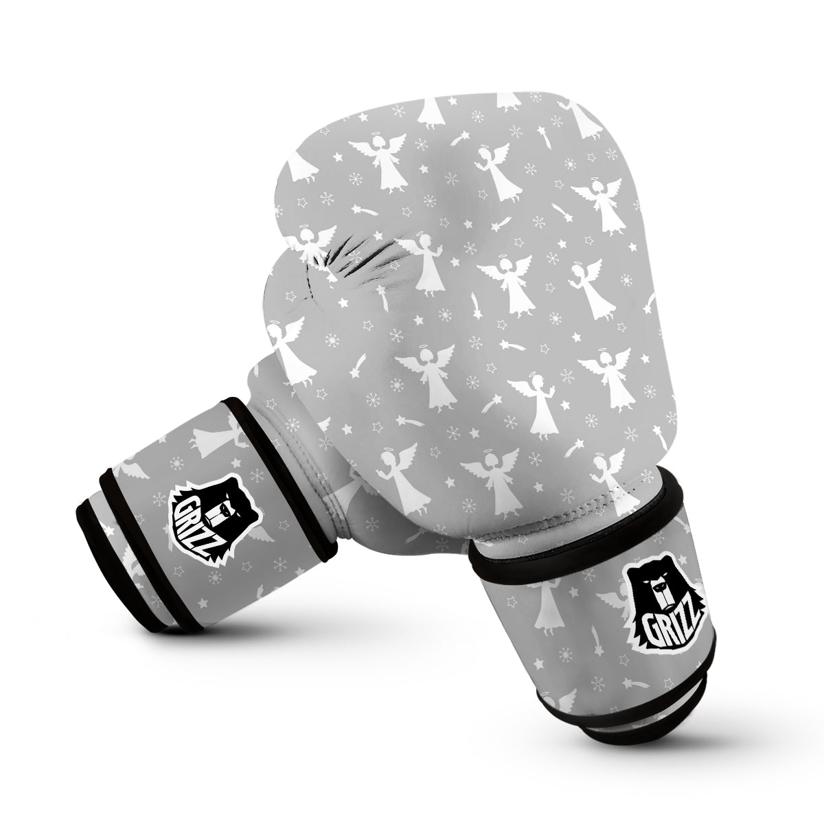 Angel Print Pattern Boxing Gloves-grizzshop
