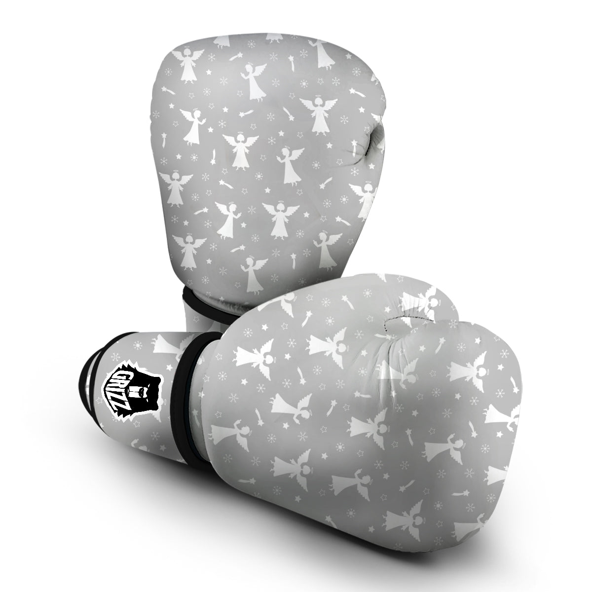 Angel Print Pattern Boxing Gloves-grizzshop