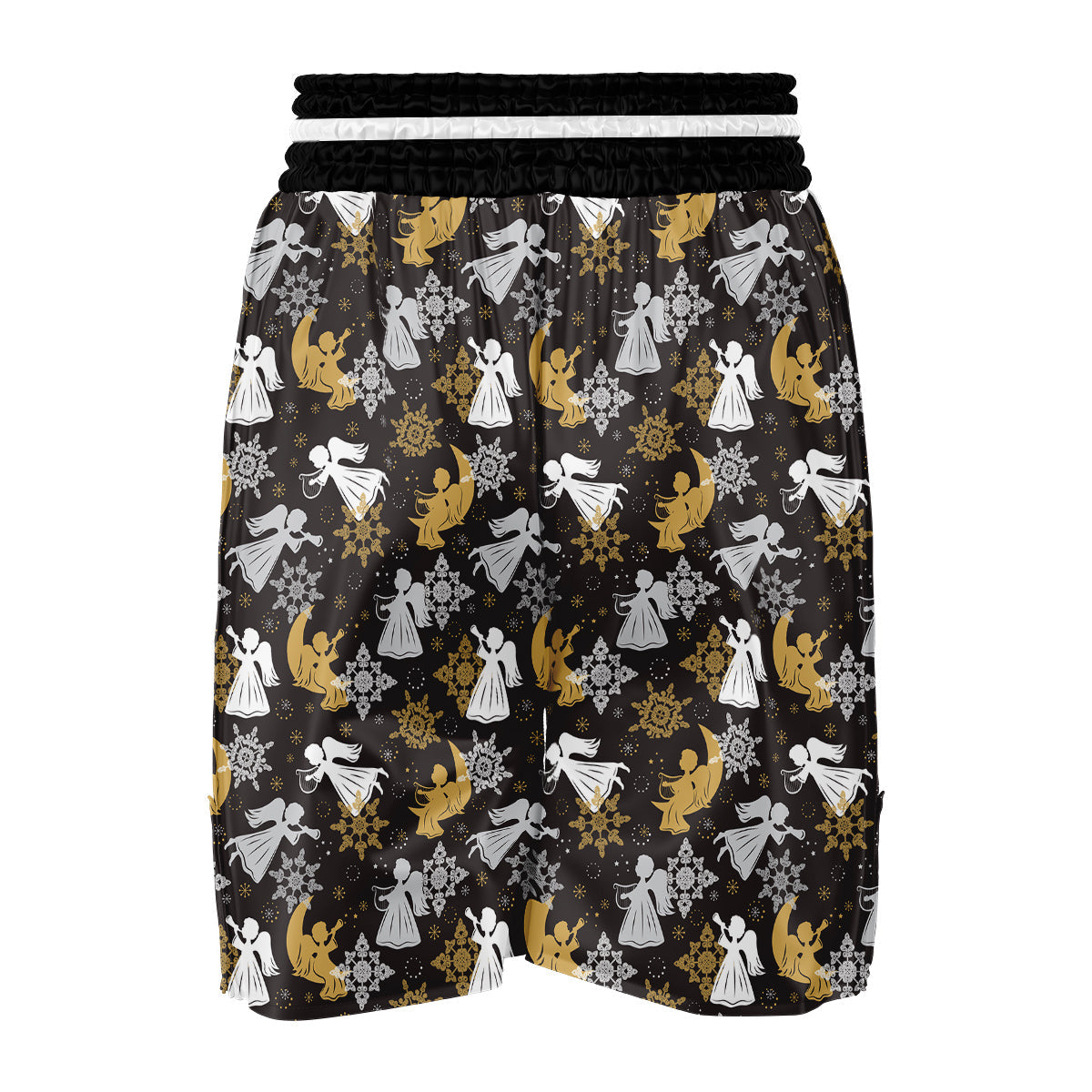 Angel Snowflake Print Pattern Boxing Shorts-grizzshop