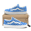 Angel White And Blue Print Pattern Skate Shoes-grizzshop