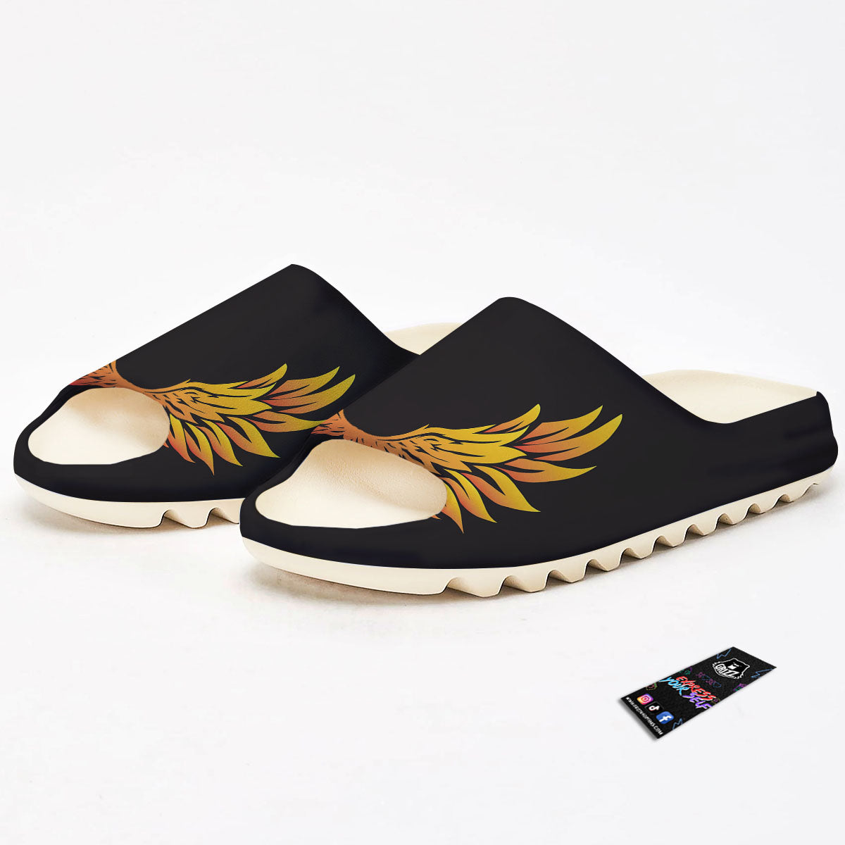 Angel Phoenix Print Sandals-grizzshop