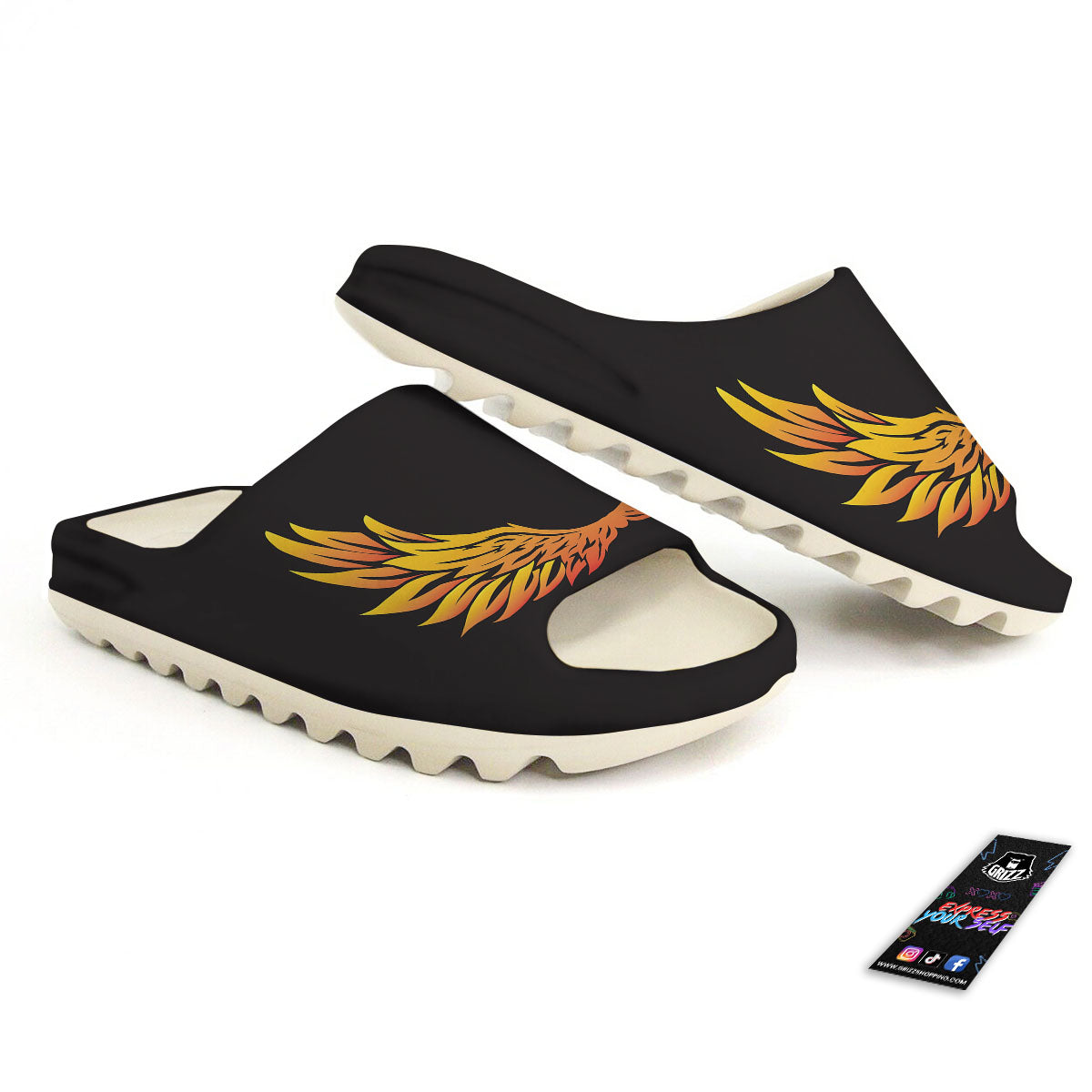 Angel Phoenix Print Sandals-grizzshop