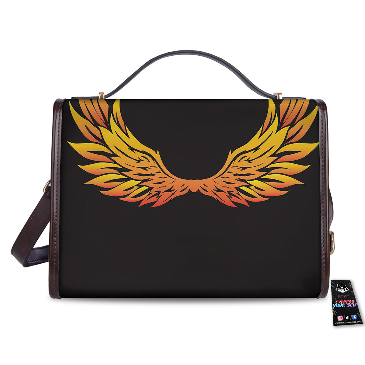 Angel Phoenix Print Women's Satchel Bag