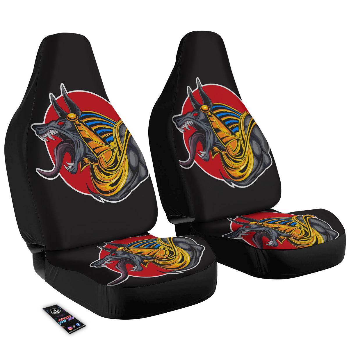 Angry Anubis Print Car Seat Covers-grizzshop