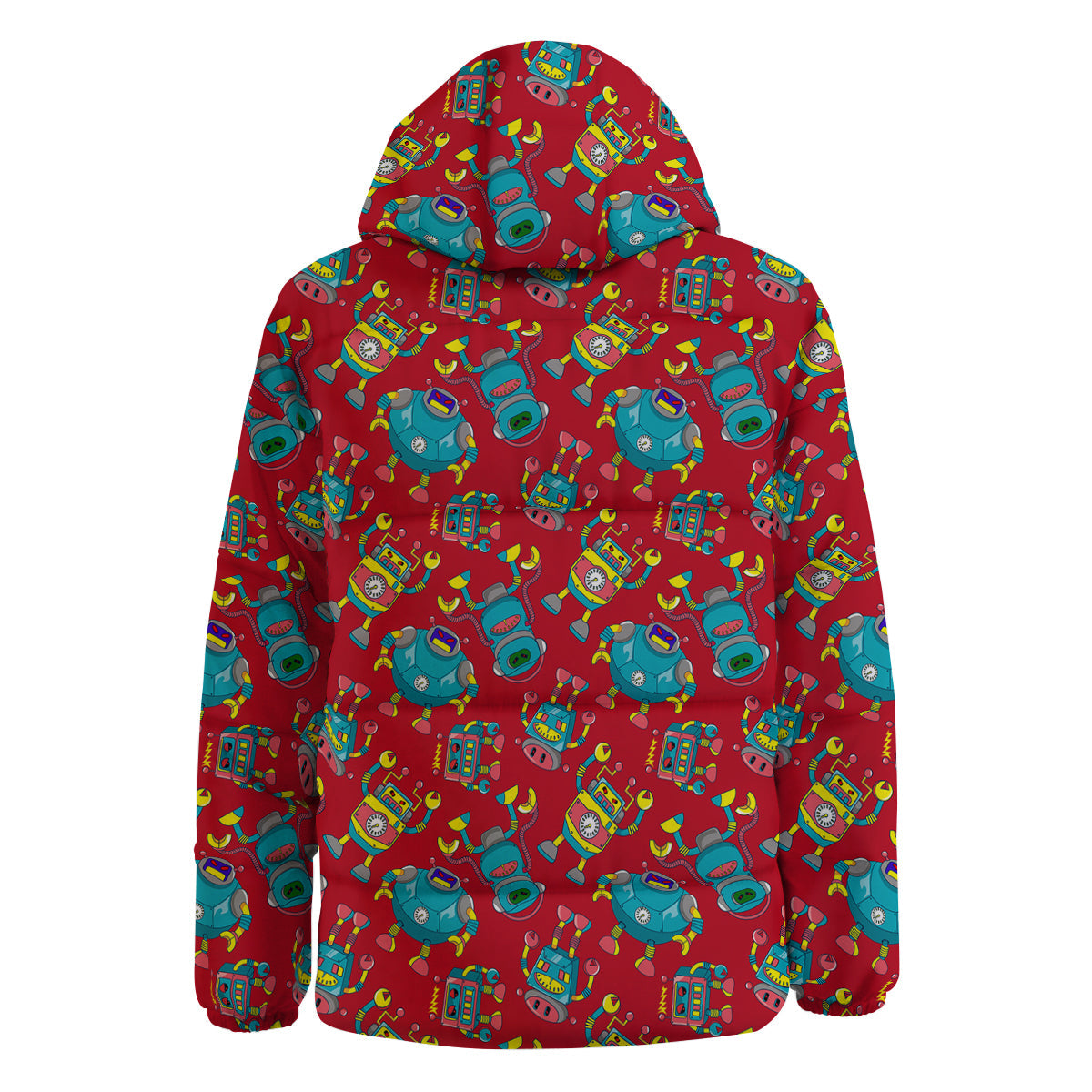 Angry Robot Print Pattern Down Jacket-grizzshop