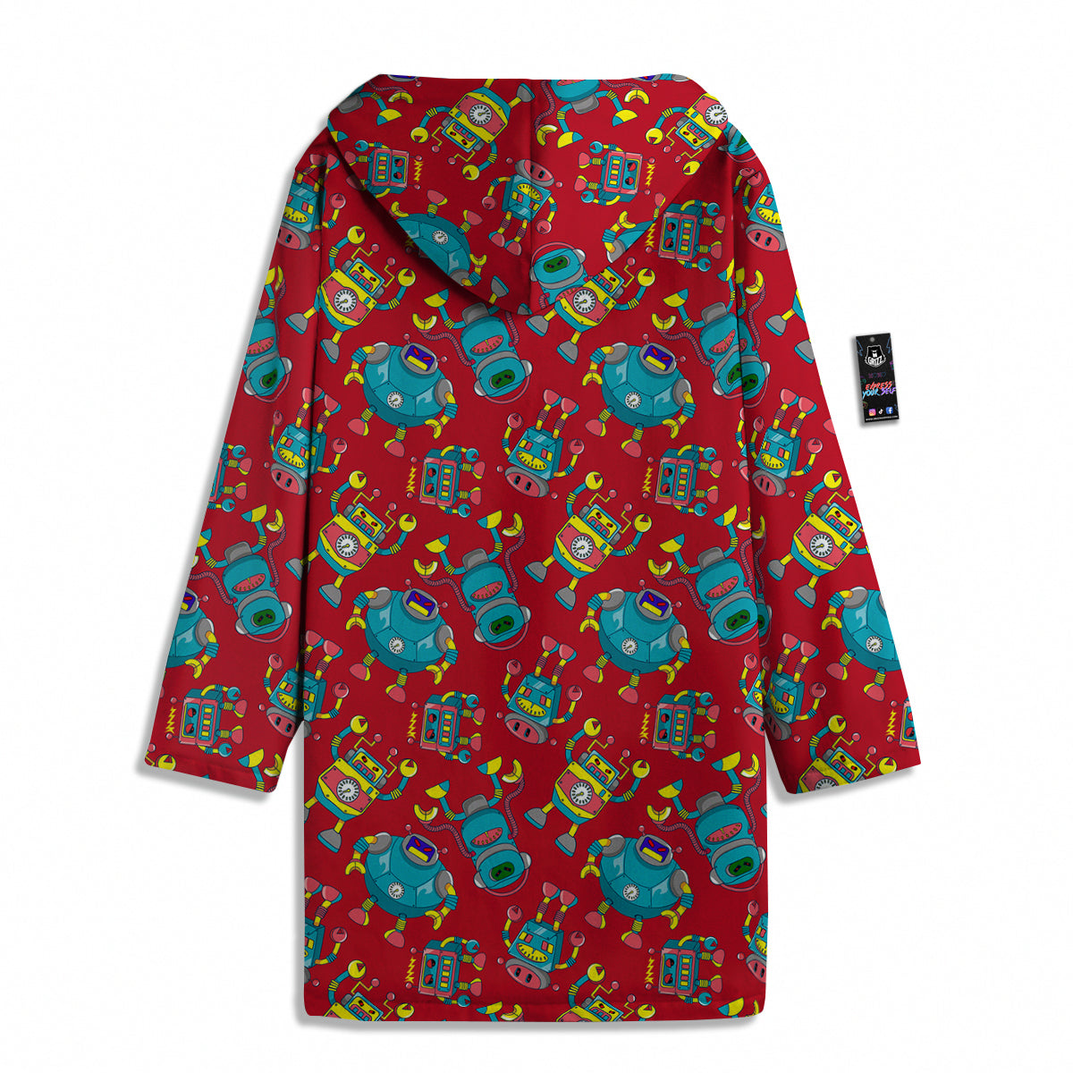Angry Robot Print Pattern Men's Windbreaker Jacket-grizzshop