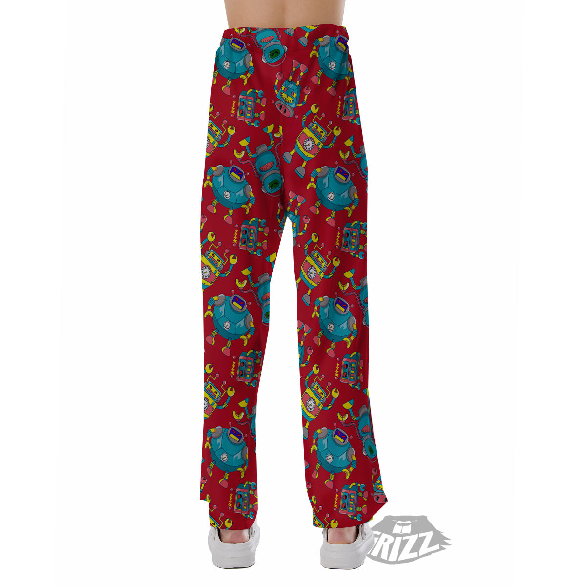 Angry Robot Print Pattern Pajama Pants-grizzshop
