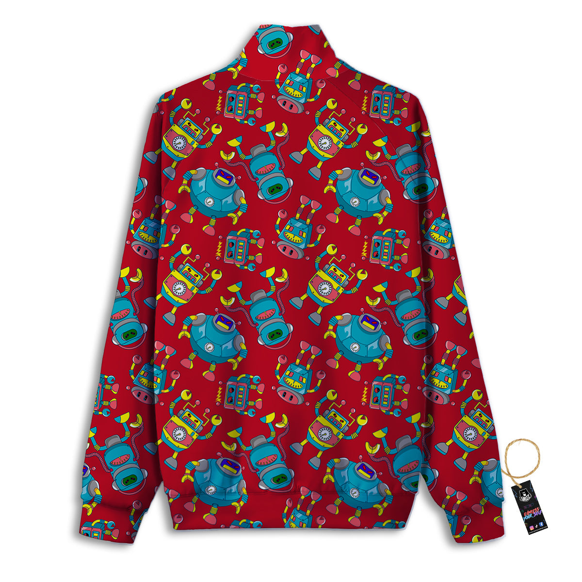 Angry Robot Print Pattern Track Jacket-grizzshop