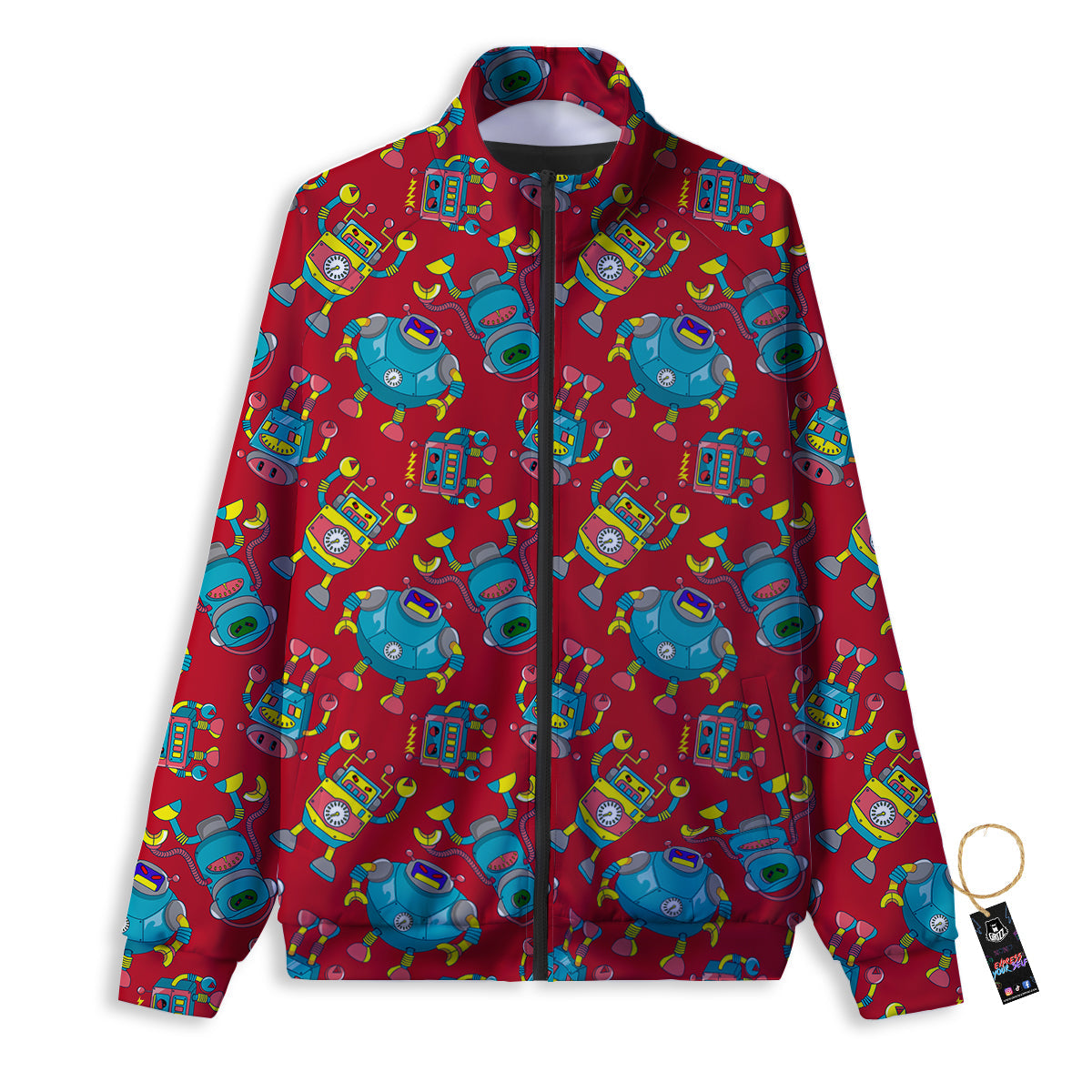 Angry Robot Print Pattern Track Jacket-grizzshop