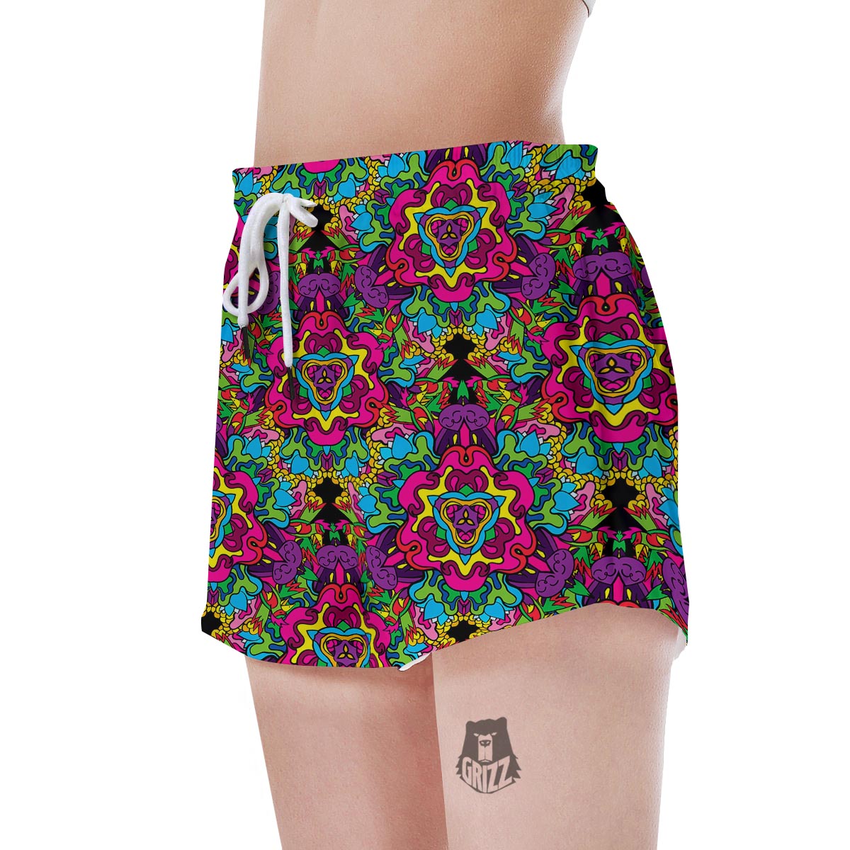 Animal Hippie Psychedelic Women's Shorts-grizzshop