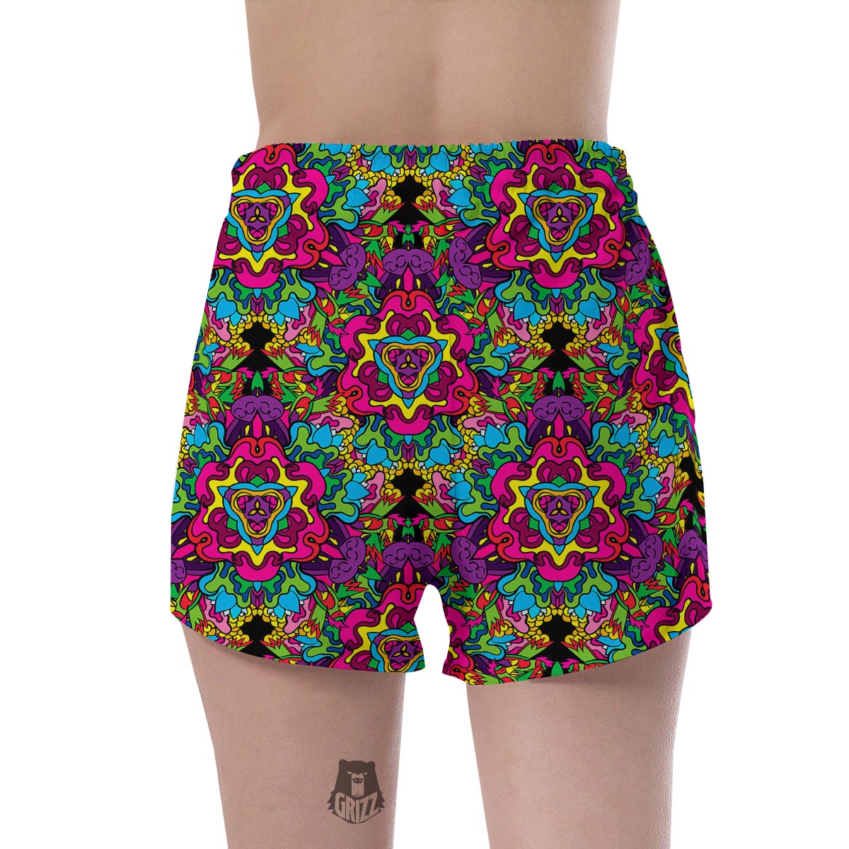 Animal Hippie Psychedelic Women's Shorts-grizzshop