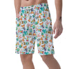 Animal Nurse Pattern Print Men's Shorts-grizzshop