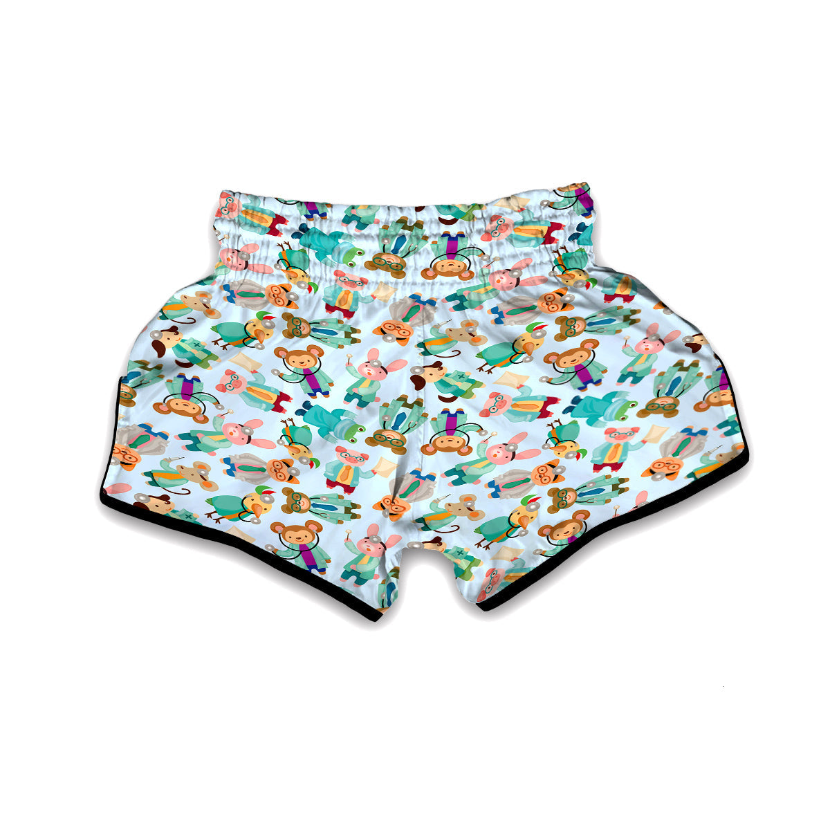 Animal Nurse Pattern Print Muay Thai Boxing Shorts-grizzshop