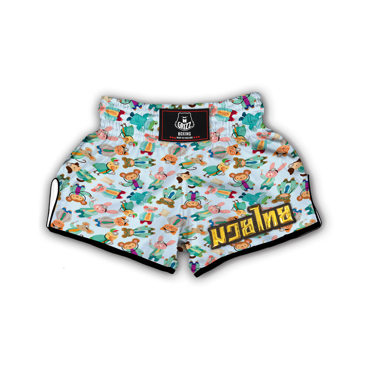 Animal Nurse Pattern Print Muay Thai Boxing Shorts-grizzshop