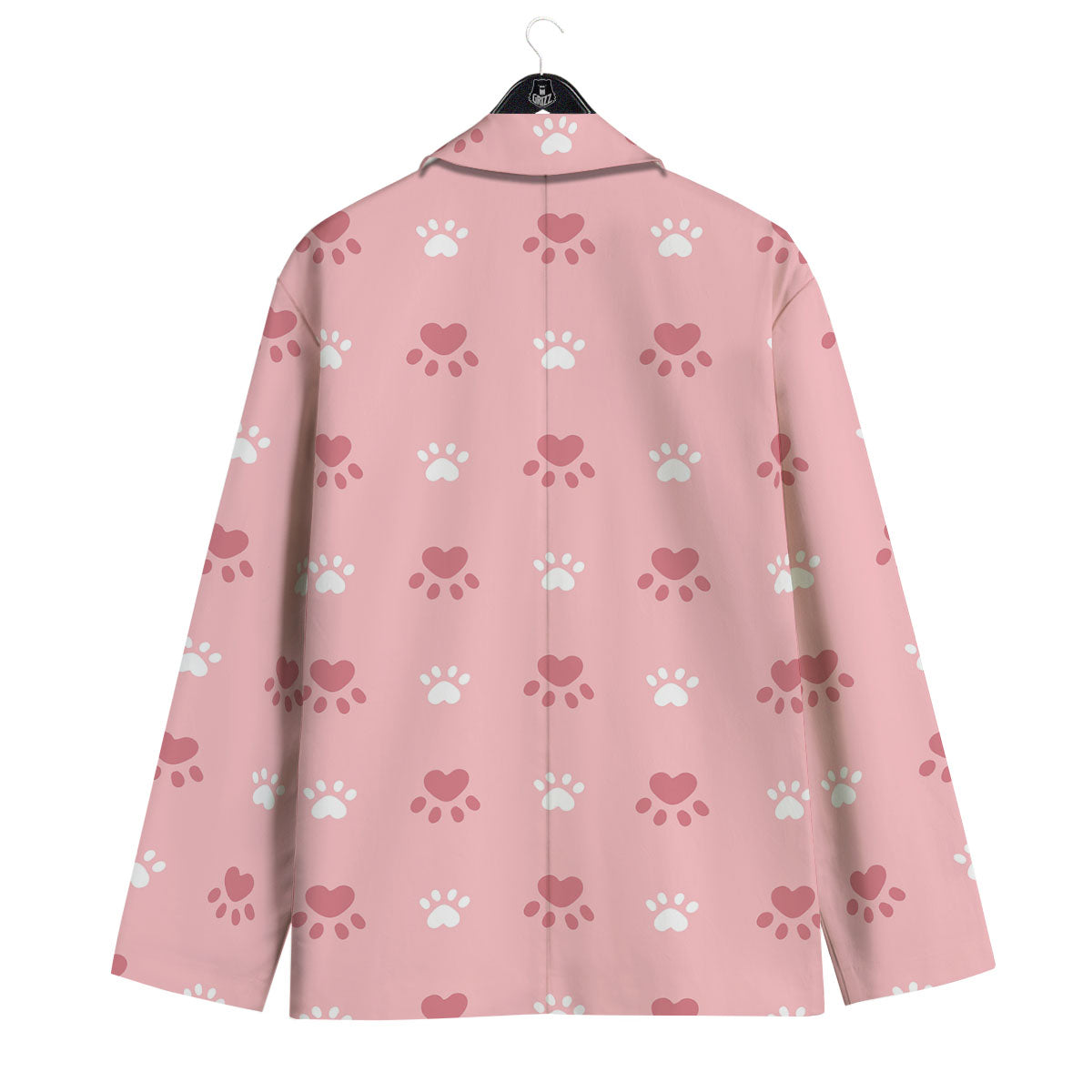 Animal Paw White And Pink Print Pattern Men's Sport Coat-grizzshop
