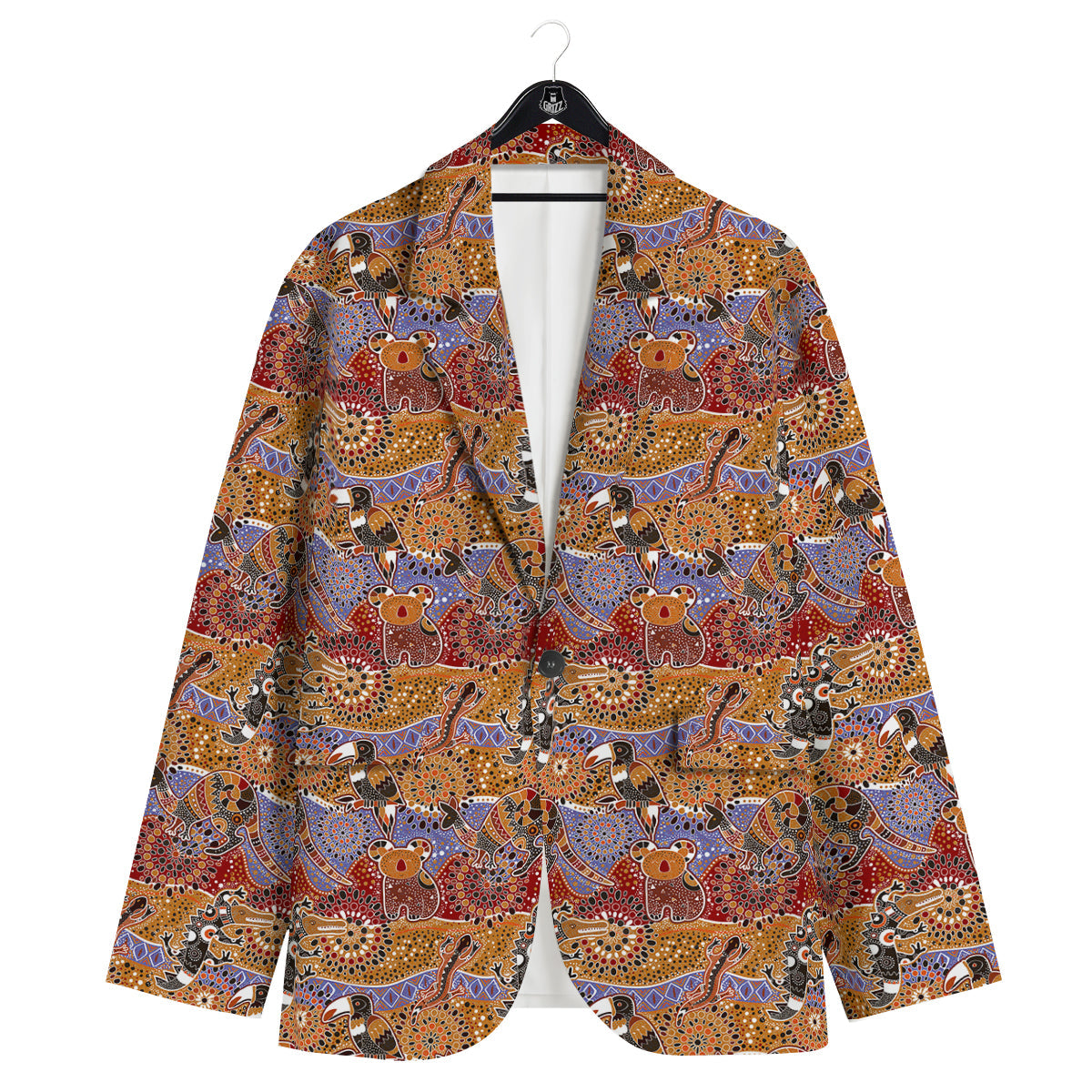 Animals Aboriginal Print Pattern Men's Sport Coat-grizzshop