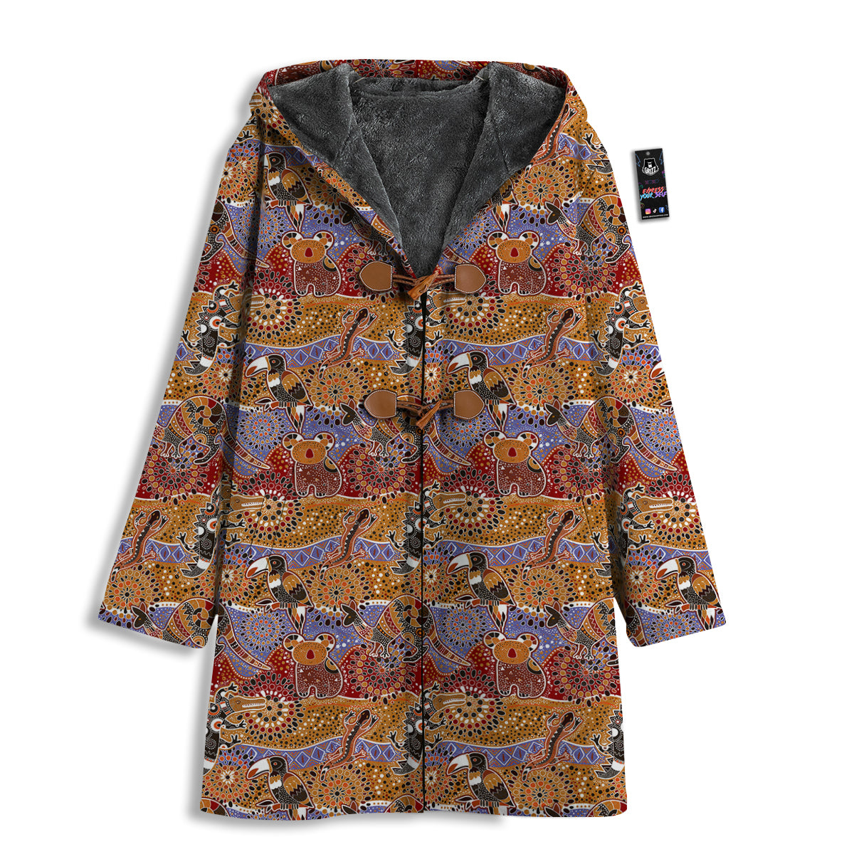 Animals Aboriginal Print Pattern Men's Windbreaker Jacket-grizzshop