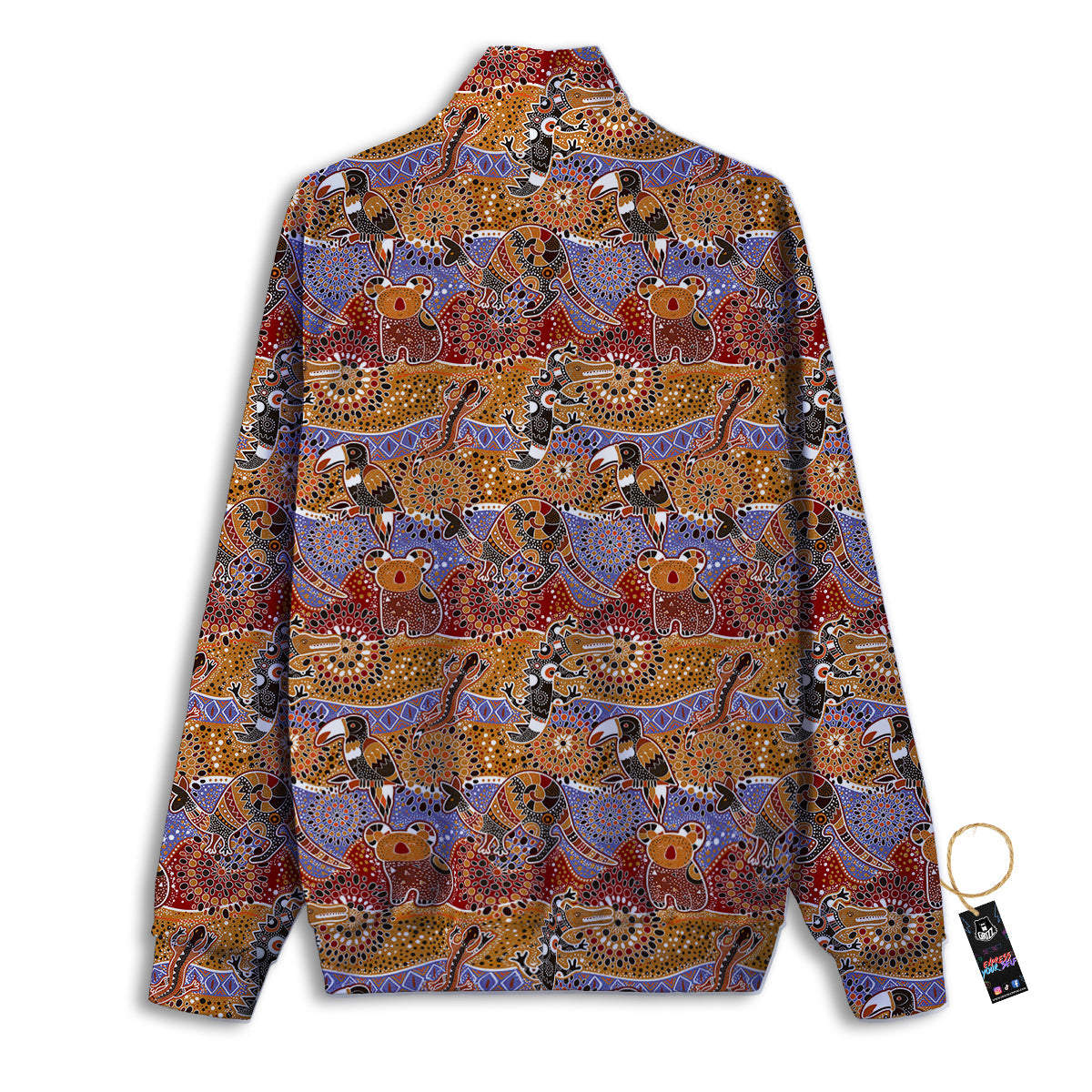 Animals Aboriginal Print Pattern Track Jacket-grizzshop