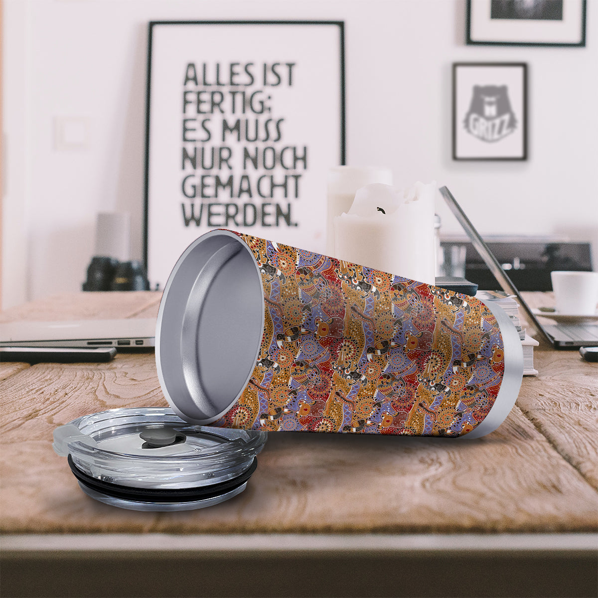 Animals Aboriginal Print Pattern Tumbler-grizzshop