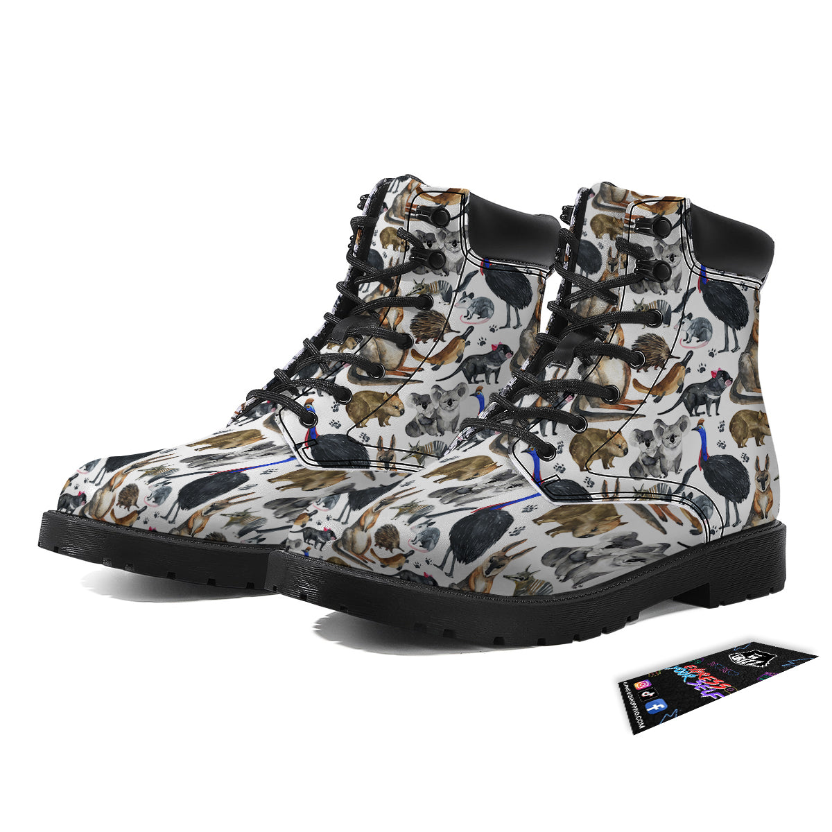 Animals Australian Print Pattern Boots-grizzshop