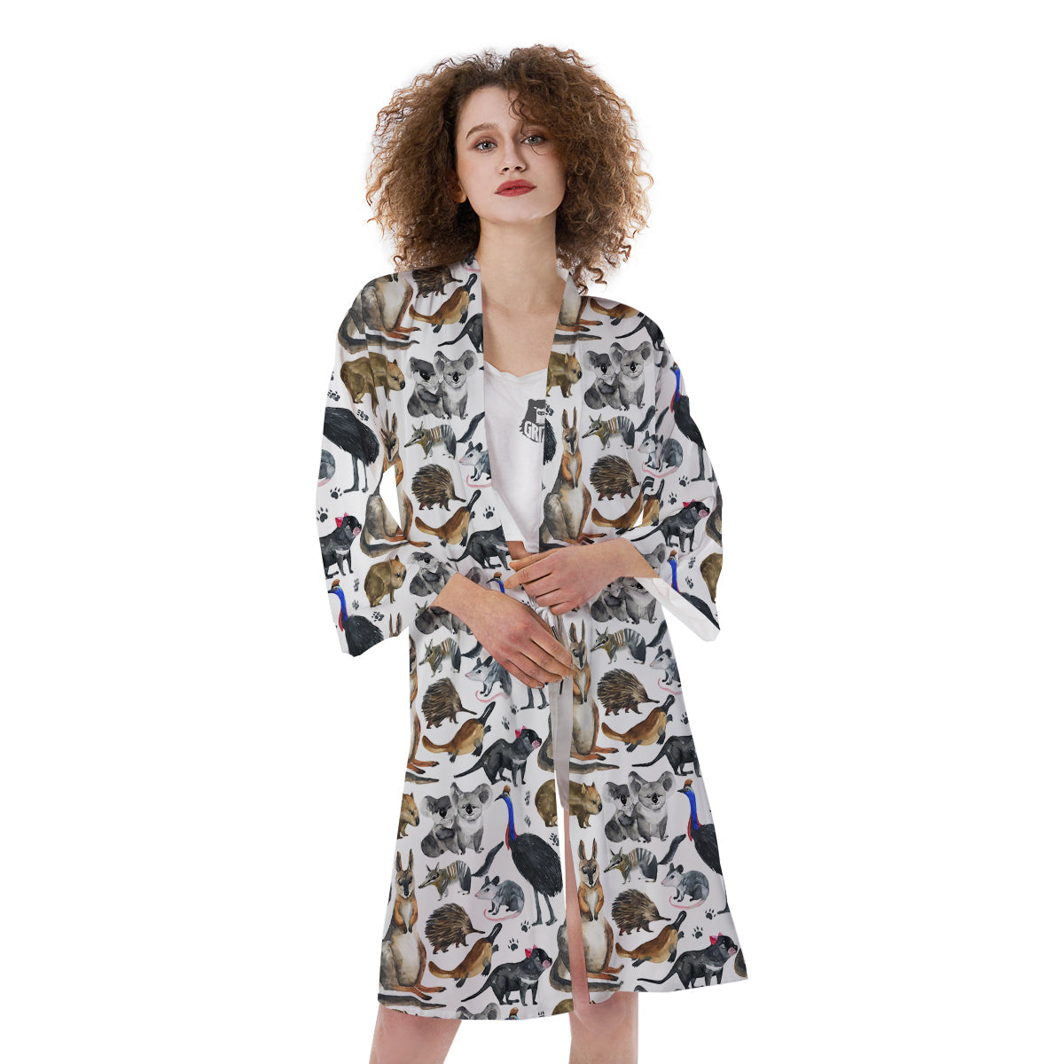 Animals Australian Print Pattern Kimono-grizzshop