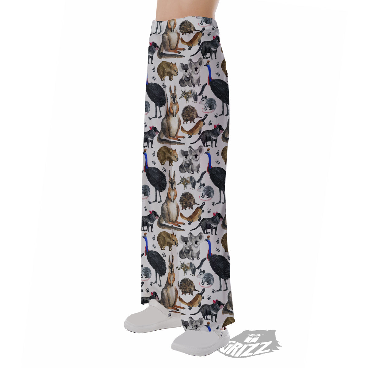 Animals Australian Print Pattern Pajama Pants-grizzshop