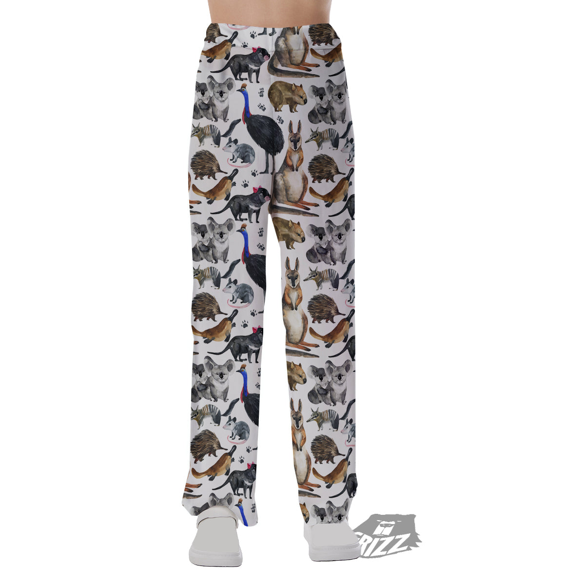 Animals Australian Print Pattern Pajama Pants-grizzshop
