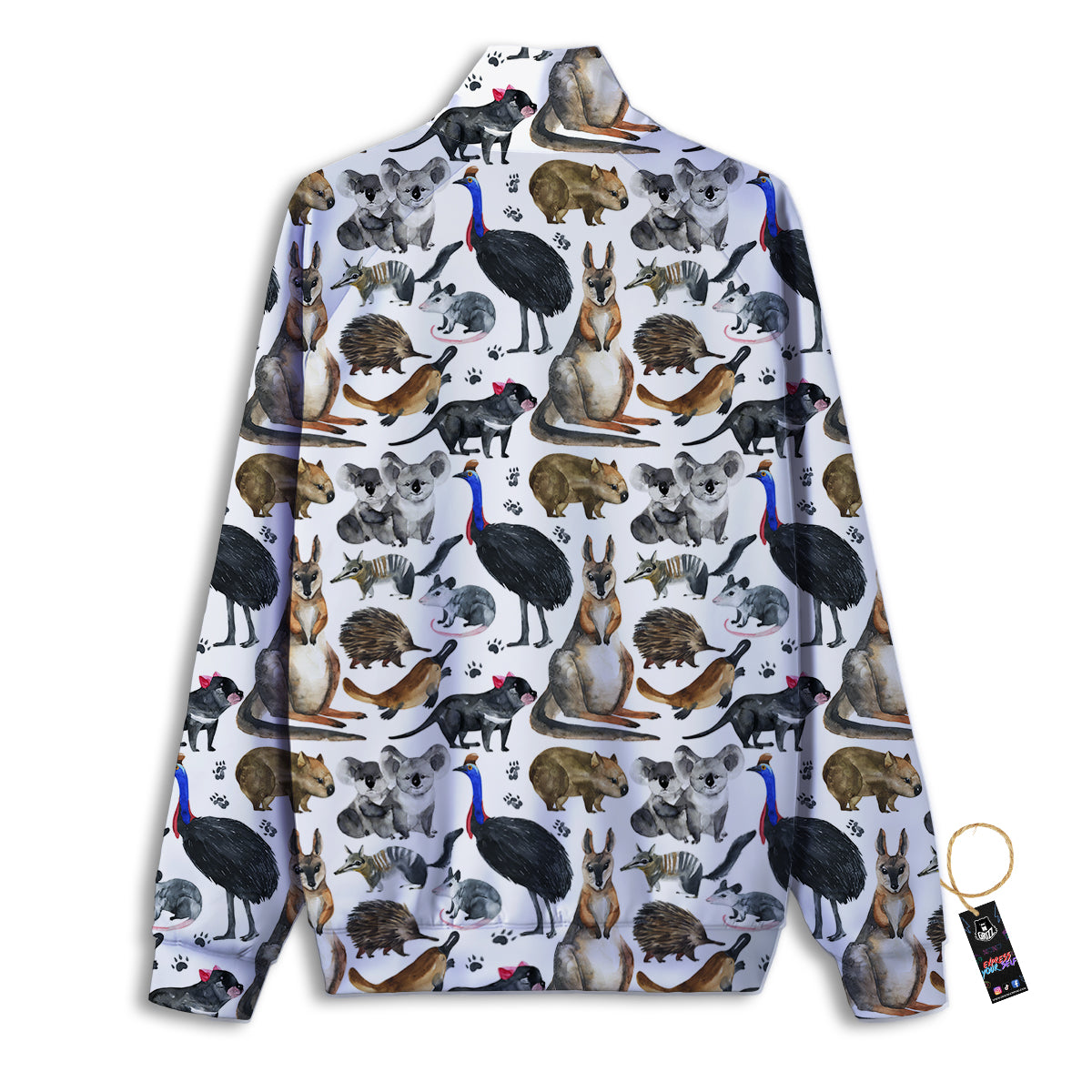 Animals Australian Print Pattern Track Jacket-grizzshop