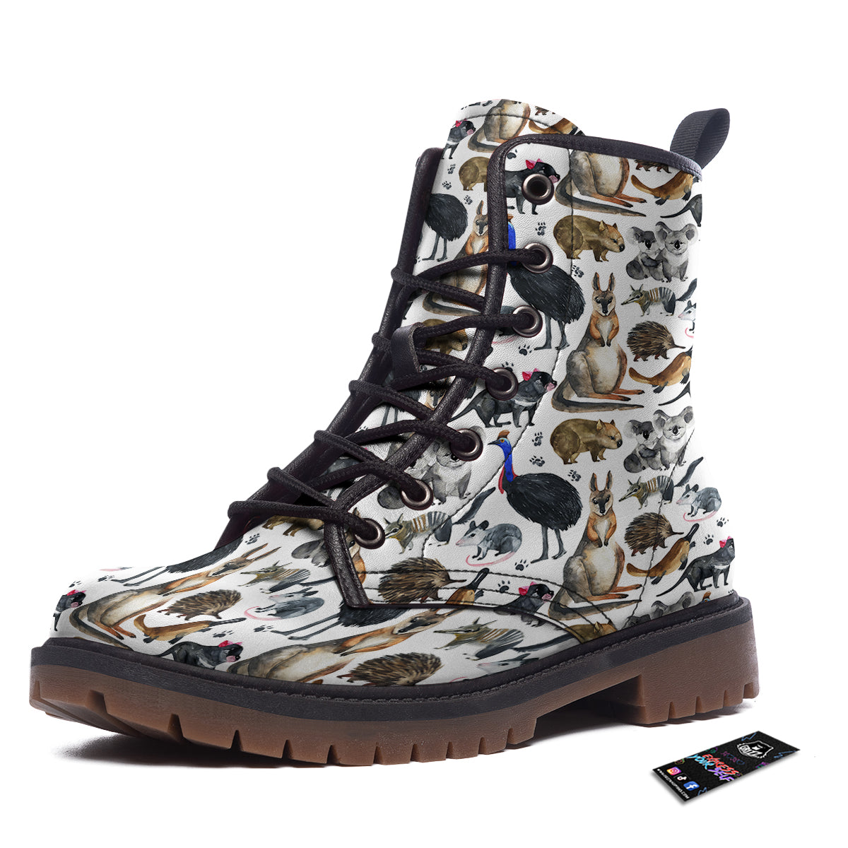 Animals Australian Print Pattern Work Boots-grizzshop